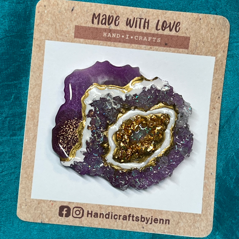 Lavender Geode Needle Minder