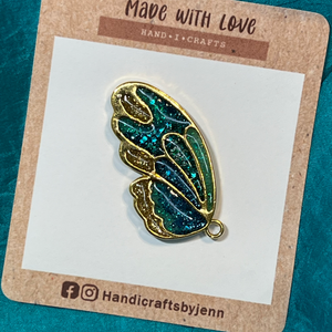 Sparkling Teal Wings Needle Minder