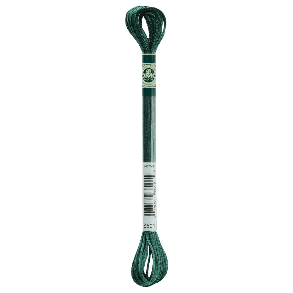 DMC Satin S501 - Dark Blue Green