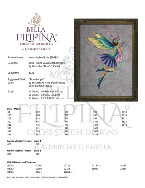 Hummingbird Pixie - BF035